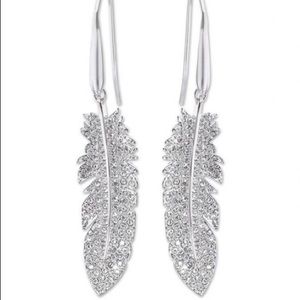Swarovski Feather Earrings